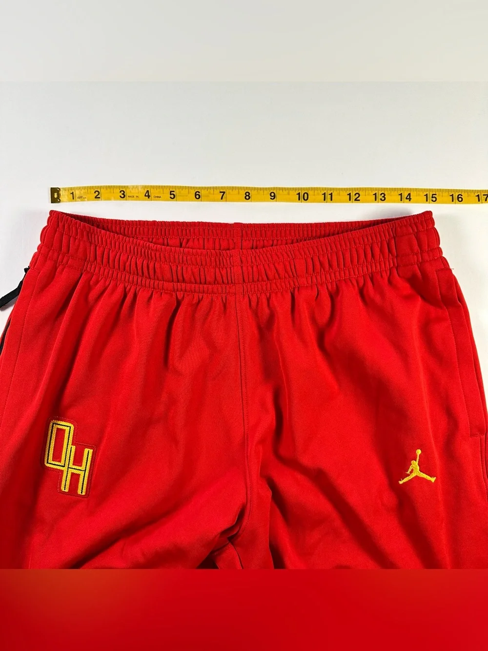 Jordan Track Pants Mens L Red Jumpman OAK HILL Academy Zip Pocket Athletic